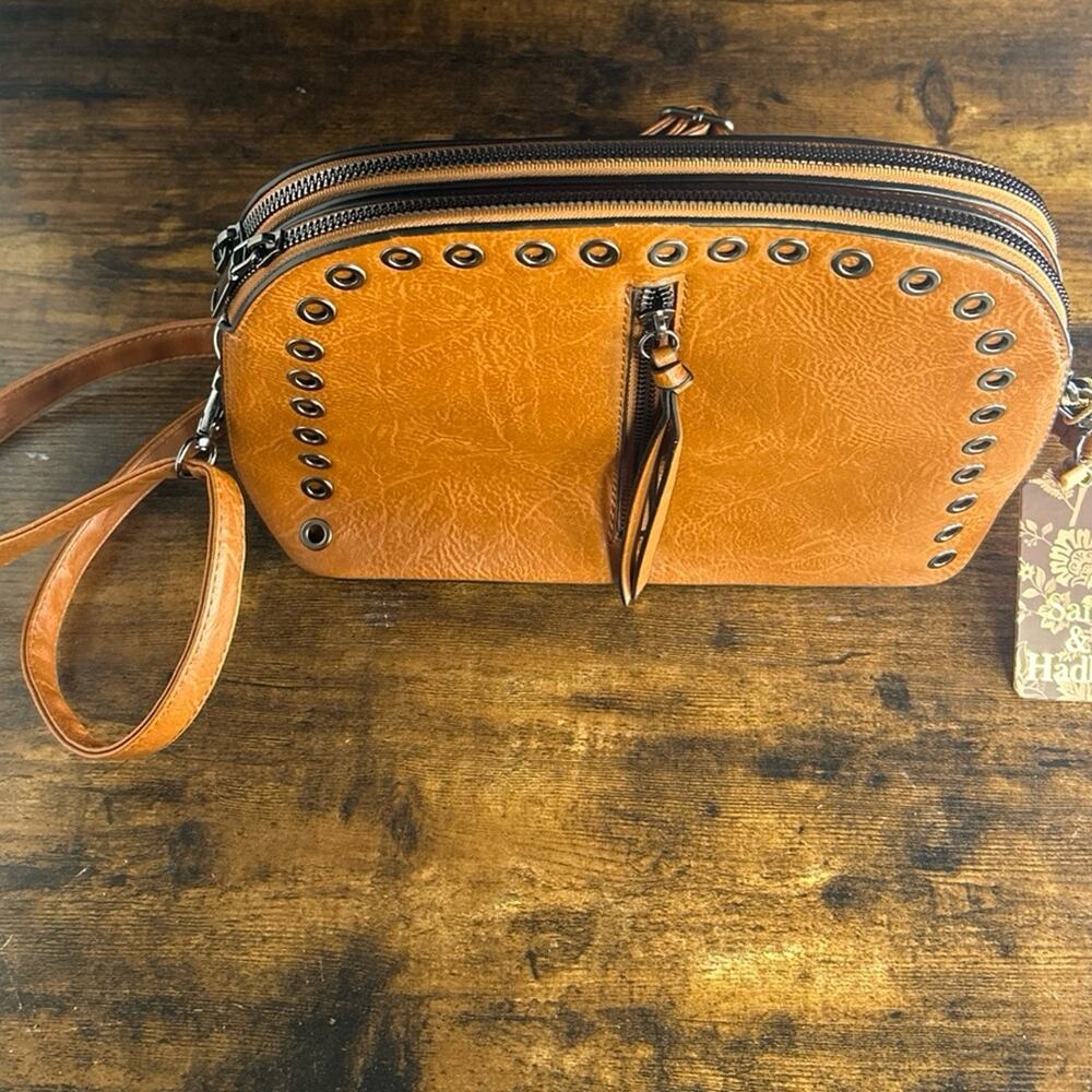 Sam & Hadley Studded Dome Faux Leather Crossbody Bag - Picture 4 of 4